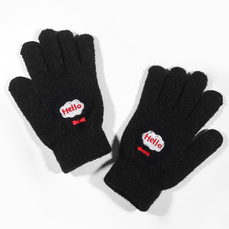 Touch Screen Gloves Women's Winter Knitted Fleece Jacquard Thickened Non-slip Warm Fashion Winter Gloves