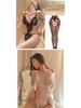Lingerie Tentazione in Pizzo a Tre Punti Taglie Forti - Vestaglia Sexy da Notte