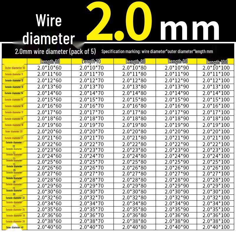 Universal Y-Type Compression Spring, 0.2-2.0mm Wire Diameter, Small Pressure Return Spring