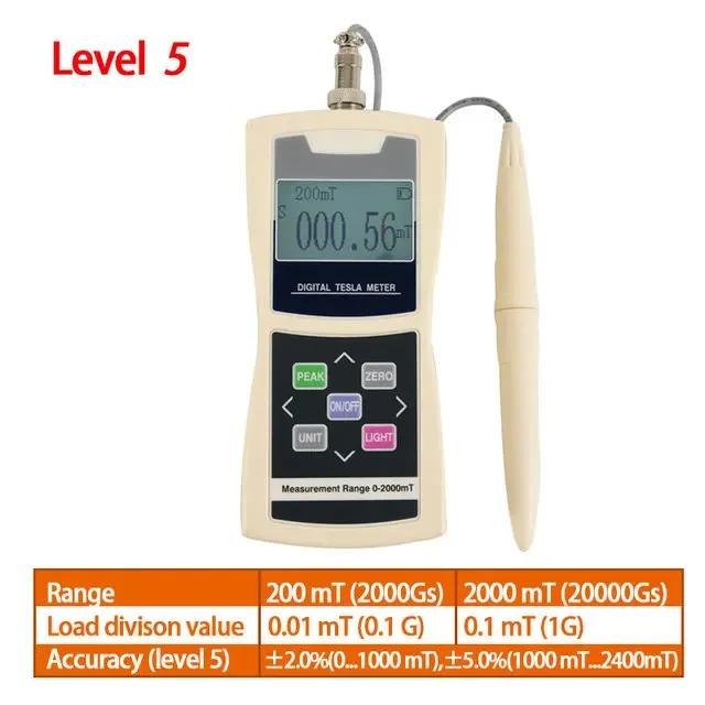 

Цифровой Тесла-метр Гауссметр 200мТл/2000мТл Стандартный радиальный датчик Холла Высокоточный чувствительный поверхностный тестер магнитного поля