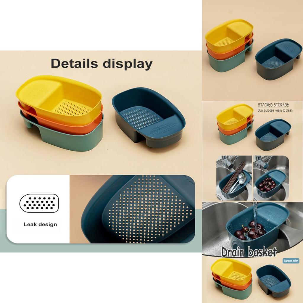 Draining Sink Strainer Basket Kitchen Garbage Filter Hanging Rack Storage
