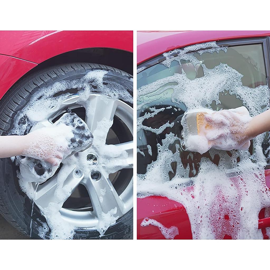 Car Cleaning Sponges, Car Sponge Kit for Outdoor and Window Washing, Large Sponges