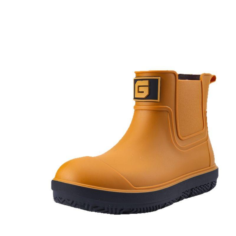 Herrenmode Rutschfeste Wasserdichte Kurze Regenstiefel für Küche und Arbeitssicherheit