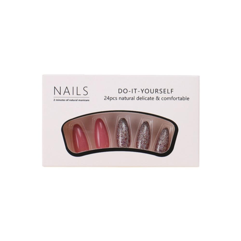 Christmas French Fake Nails Wearable Manicure Press on Nails Waterproof Nail Tips  Girl