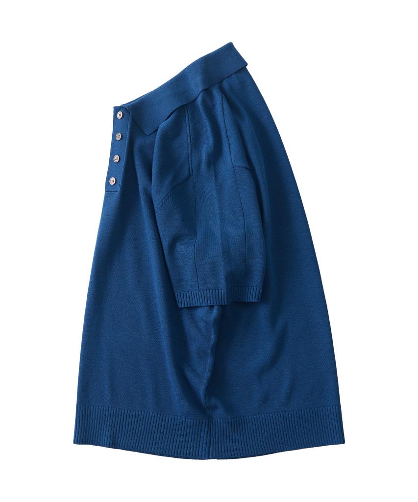 ANALOG MOOD Sepia Drop Short Sleeve Knit (Blue)