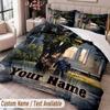 Custom Name Text 3Pcs Bedding Set Halloween Michael Myers Duvet Cover And Two Pillowcases