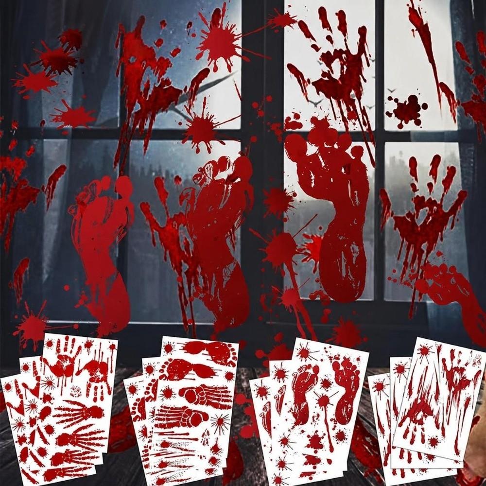 Self-Adhesive Halloween Window Decoration Sticker Horror Props Stickers Halloween