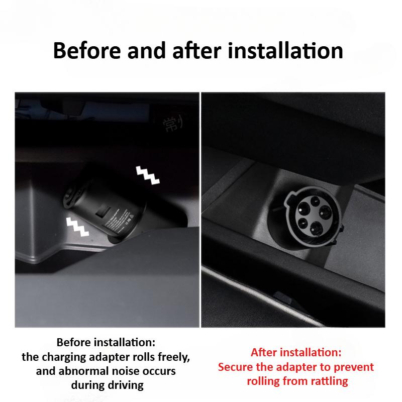 Charging Adapter Storage Box for Tesla Cybertruck 2024-2026+ Door Dock Socket Charging Adapter Storage Box ABS Car Accessories