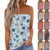 Crop Tops For Women Sexy Cami Tank Summer Tube Sleeveless Printed Camisole Shirt Vest