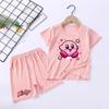 New Kirbys Children Short Pyjama Set Game Character Print Two Piece Suit Girls Summer Casual Homewear Kawaii Kids Clothing Gifts