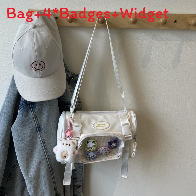 Classic Canvas Crossbody Bag For Casual Travel With Multiple Pockets For Girls