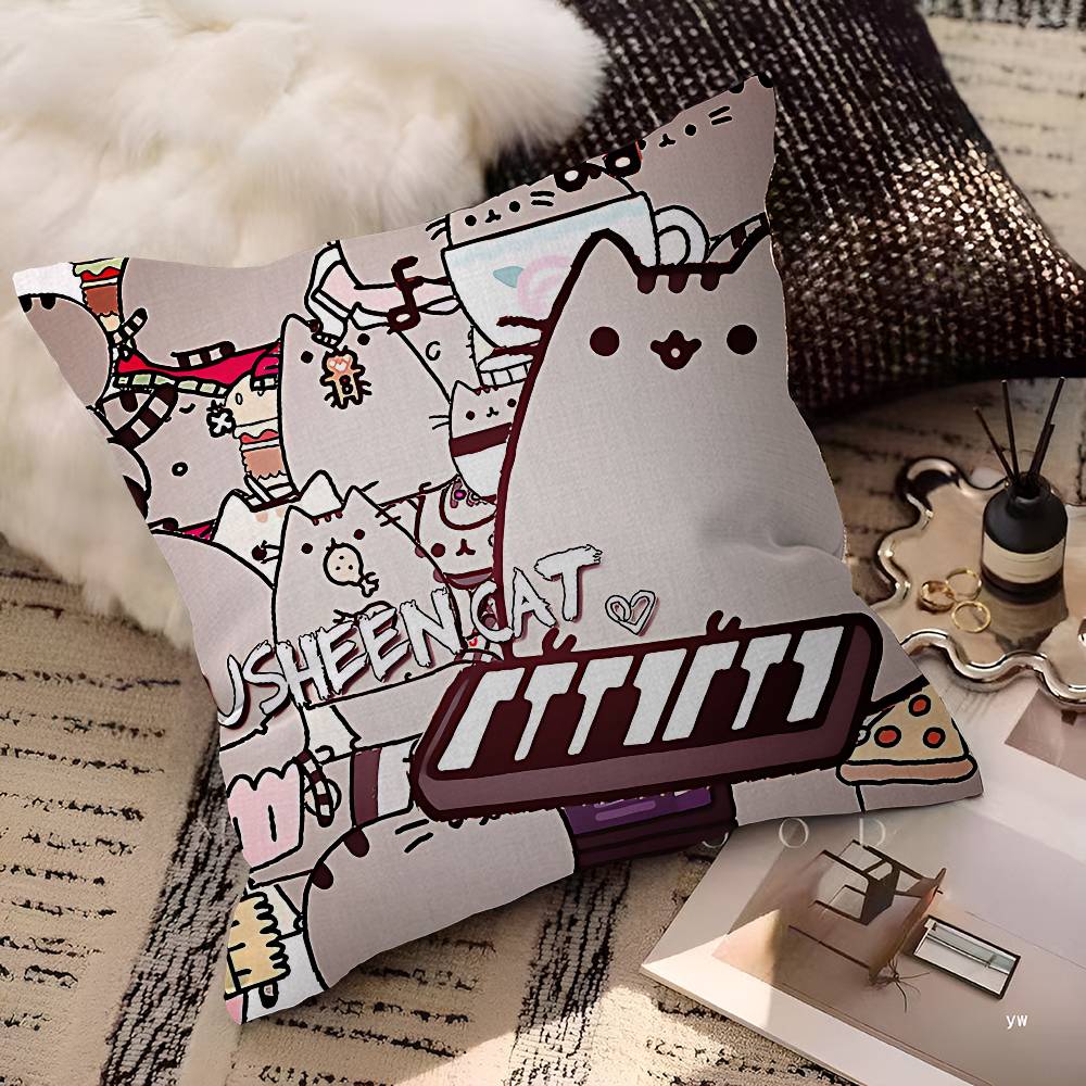 PPusheenS CARTOON Pillow Cover Sofa Cushion Cover Home Room Decoration Children Gift