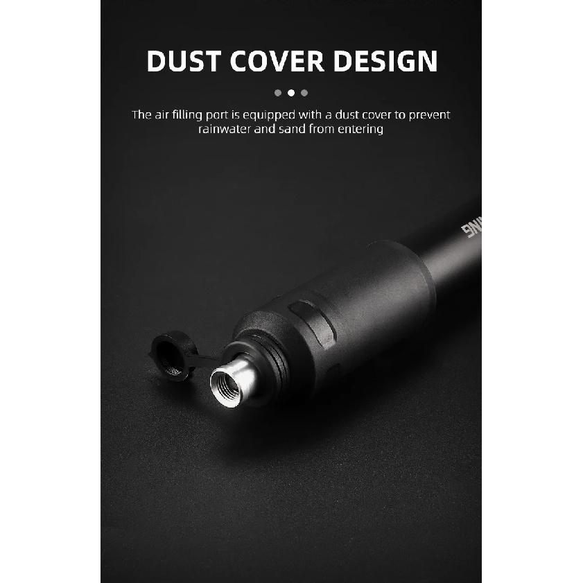 WEST BIKING Mini Portable Bicycle Pump 110PSI Hand Air Pump MTB Road Bike Tire Inflator With Extension Hose Cycling Accesories