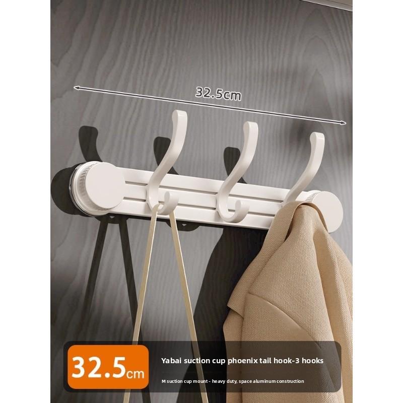 Space Aluminum Suction Cup Hook Set With Multiple Load Capacity For Bathroom And Home Storage