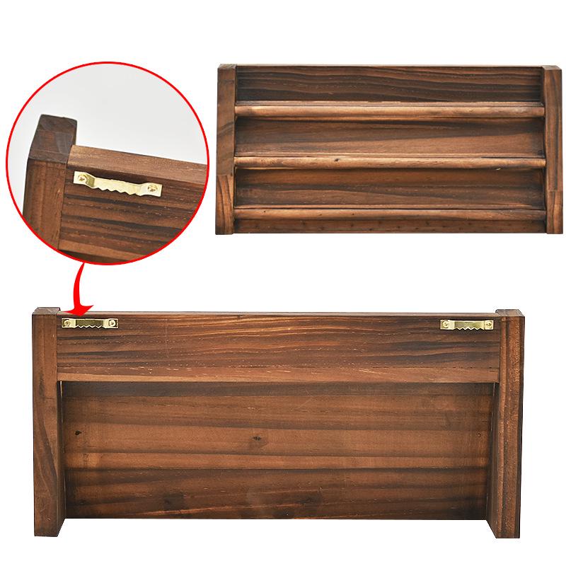 Cross-Border Commemorative Coin Display Stand - Single-Layer Flat Pine Wood Burnt Finish for Coin Display & Authentication.