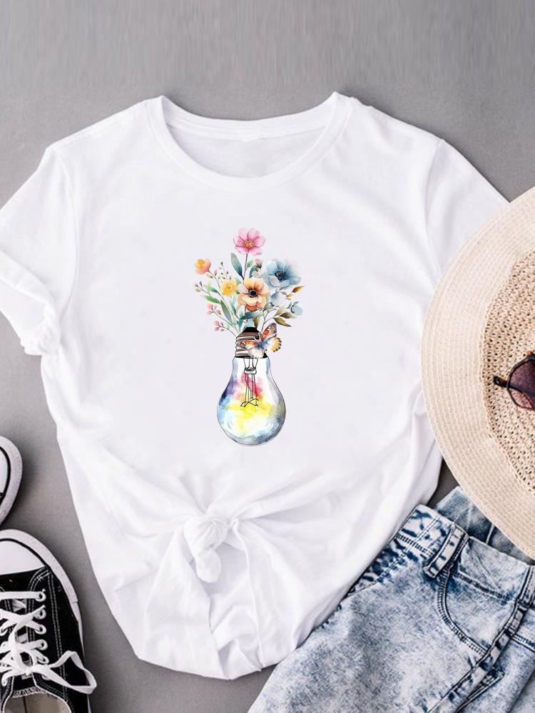 (Asian Size) letter love trend T-shirts O-neck Casual Clothing Fashion Female Women's Top Short Sleeve T shirt Printed Graphic Tee