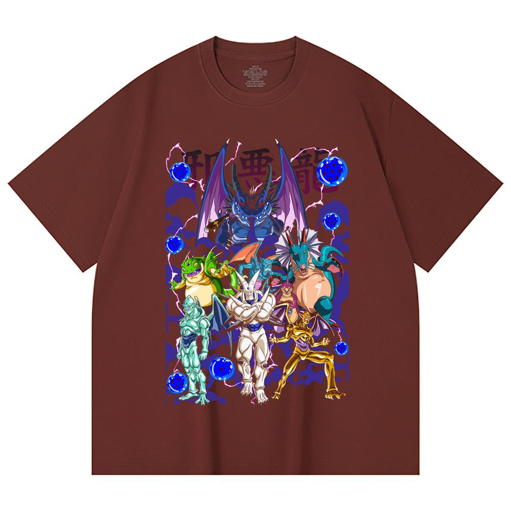 230 Gsm 100% Cotton Dragon Ball V38 Dragons Print Unisex Heavy Cotton T Shirt