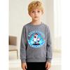 European Sizes Kids' Fashion Crew Neck Pullover, Long Sleeve Top, Pixel Art Chick Print, Suitable for Daily Casual Wear and Outdoor Activities