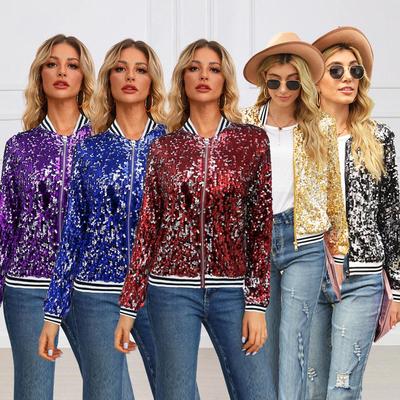 Sequin Long Sleeve Women's Jacket - Autumn/Winter Collection