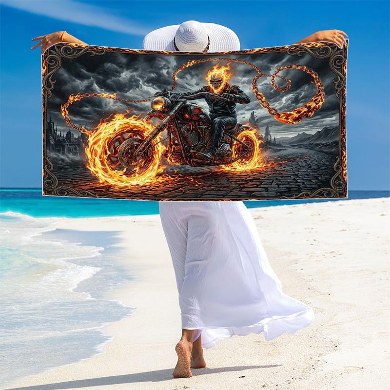 Horseman of Hell Print Beach Towel, Large Soft Quick Dry Towel for Beach Camping Swimming