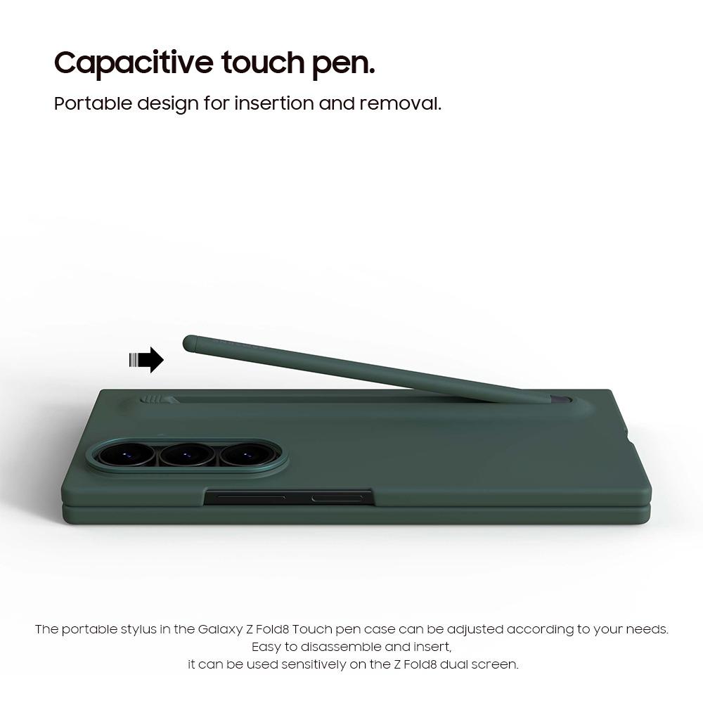 For Samsung Z Fold 8 Skin Sense Ultra Thin S Pen Phone Case Front Frame with Stylus for Galaxy ZFold8 Hard PC Protective Back