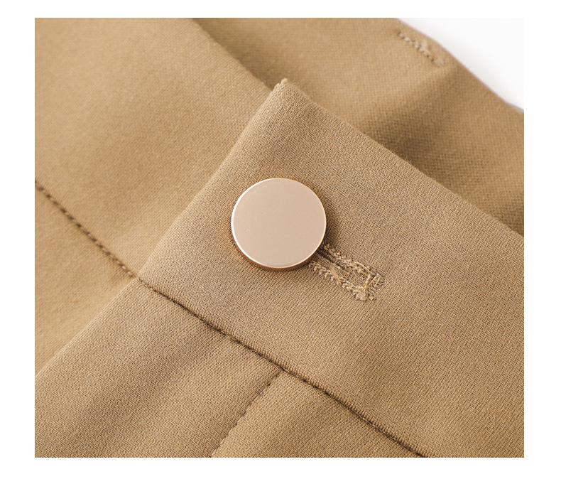 Dámské elastické kalhoty s rovnými nohavicemi - Jaro 2025 Zeštíhlující bavlněné strečové cigaretové kalhoty