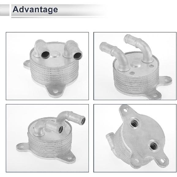 Engine Oil Cooler for Mazda CX-5 2013-2014 Transmission Oil Cooler Trans Cooler No.FZ01199F0 with O-ring Seals Aluminum Alloy 1 Pc