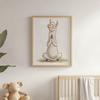 Llama In Meditation - Decorative Poster Llama In Meditation - Decorative Poster, 50X70 Cm, Gold Aluminum Frame, 230 Gsm Matte Paper