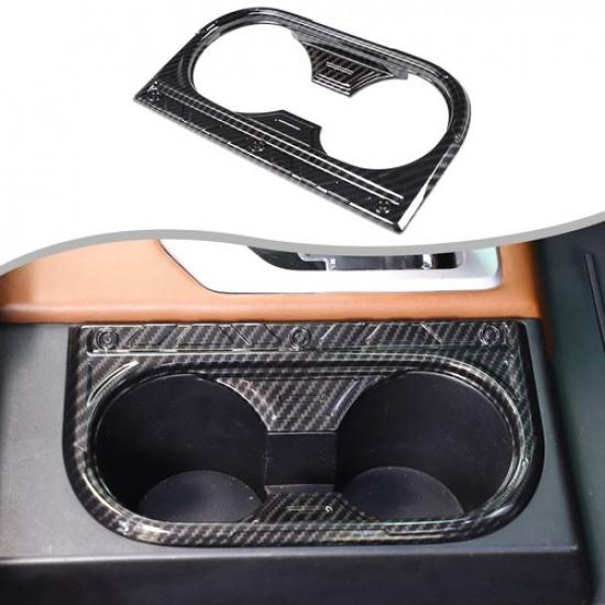 Mech Carbon Fiber ABS Center Console Cup Holder Trim For Toyota Tundra 2014-