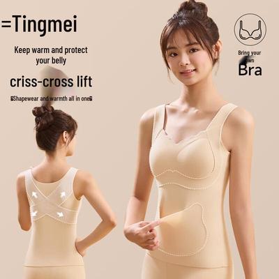 Tingmei Girls' Thermal Padded Vest with Wool-Silk Lining