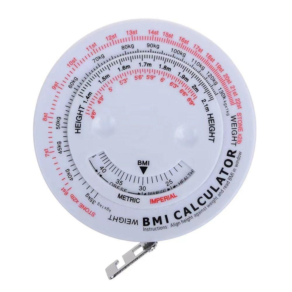 Soft BMI Tape Measure Automatic Telescopic Sewing Ruler Portable Waist Tape Measure