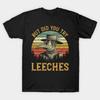 Men Black Print T-shirt Plague Doctor - But Did You Try Leeches No-Cut Transfer Paper Print Cotton Tshirt