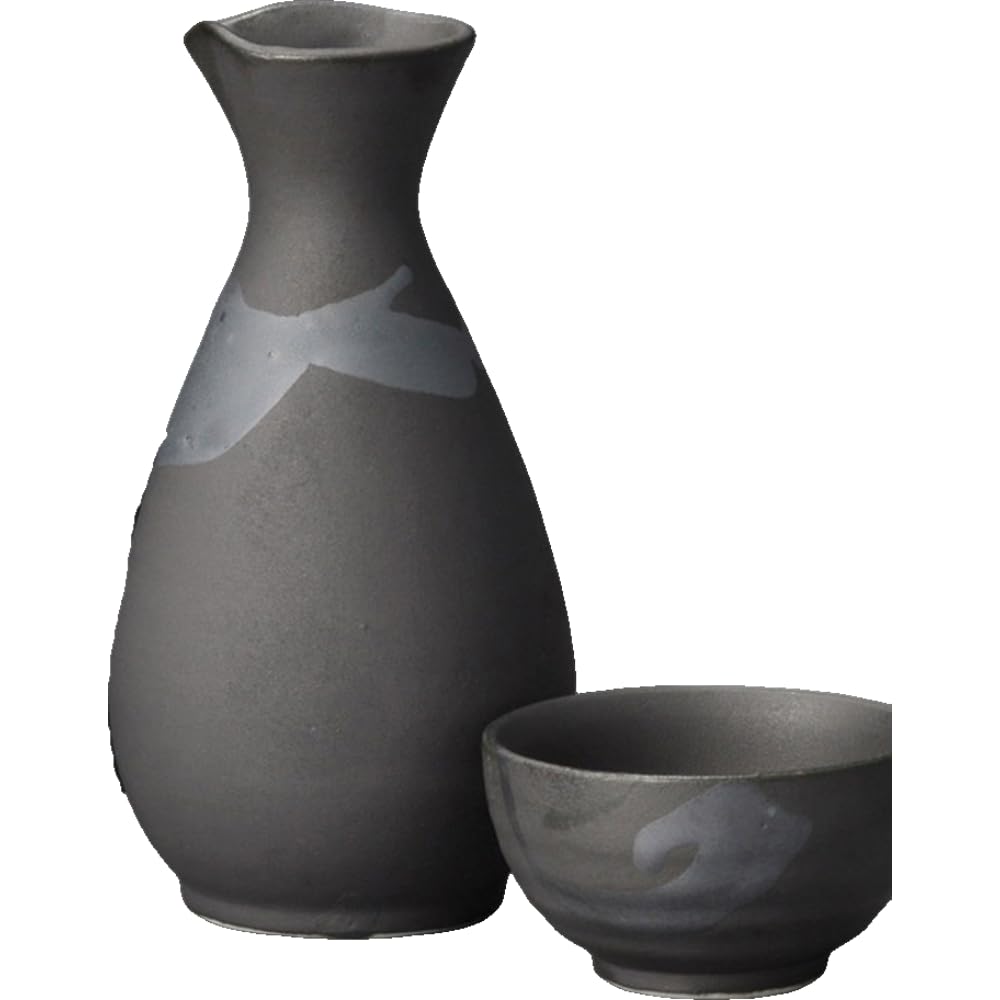 

Sake Utensil Set Tokkuri Ochoko Set Diameter x Height 12cm 150ml Nanbankyo Type 1 Cup Tokkuri Set Pottery Mino Ware Hot Sake Hot Bottle Cold Sake Sake