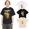5013 Sommer Herren Damen Print Kastenform Oversize Baumwoll-T-Shirt 100% Baumwolle T-Shirt