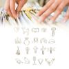 100pcs Paper Clip Gold Series Metal Electroplating Processing Rust Proof Creative 20 Shapes Paper Ma