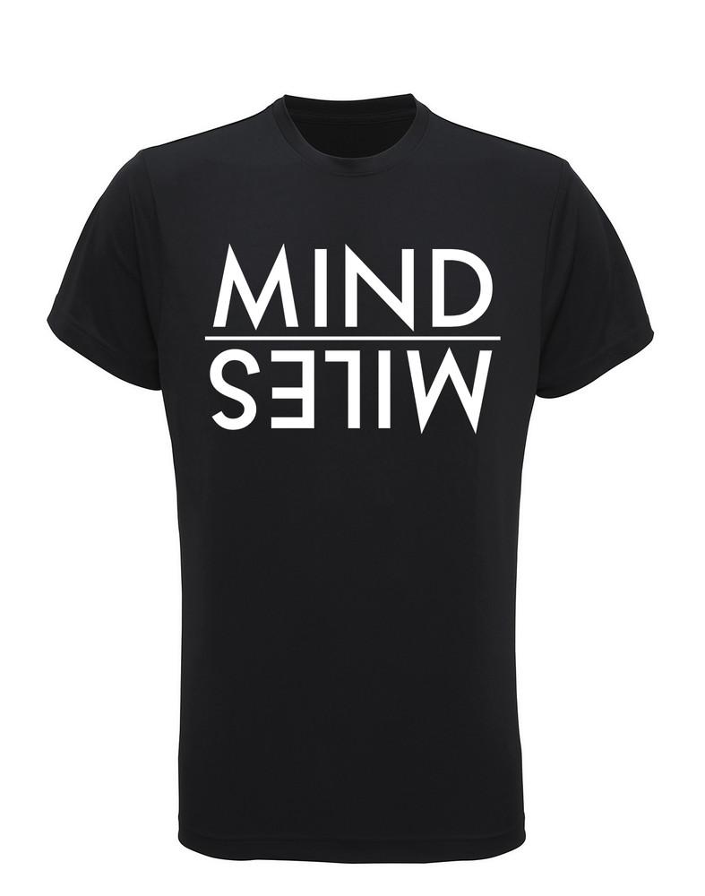 

Мужская футболка из переработанного материала для тренировок MIND Over MILES для бега, джоггинга, бега, спортзала, TriDri 4XL