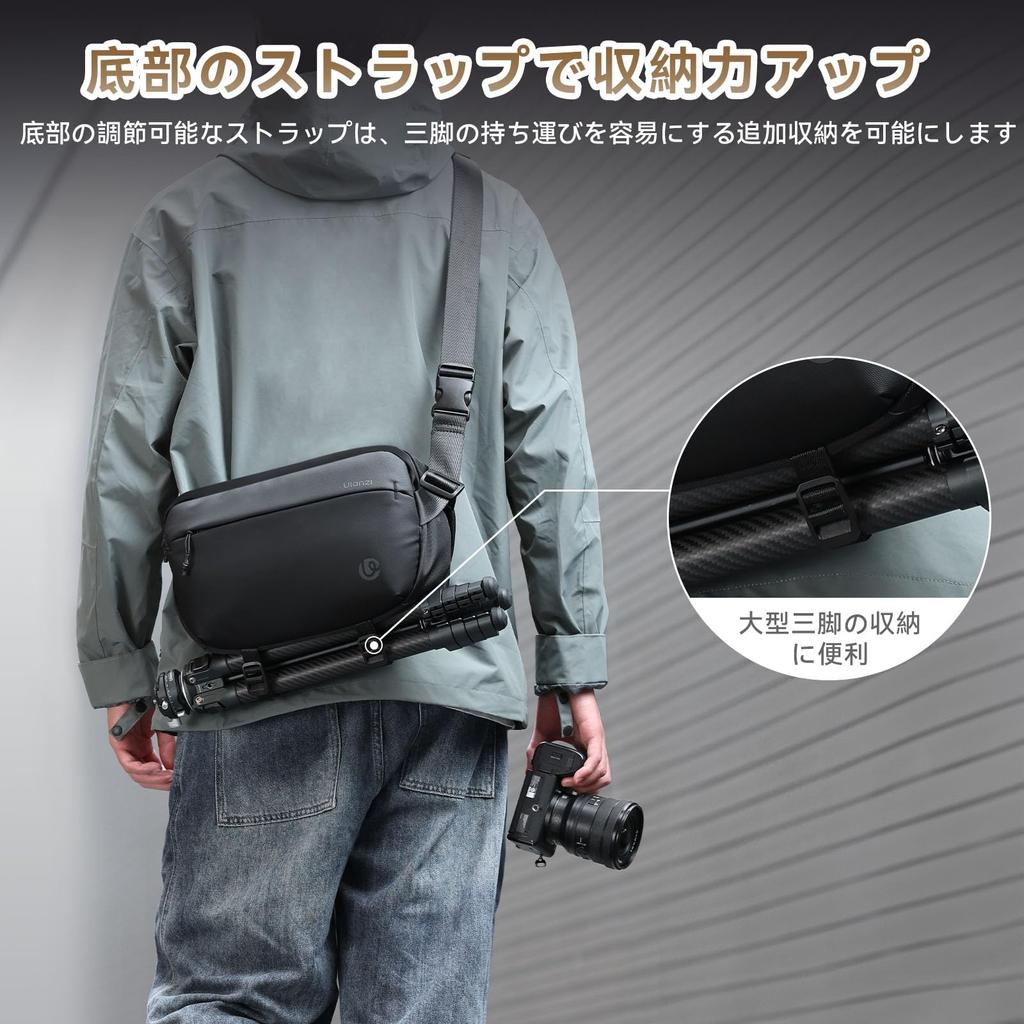 Ulanzi Camera Shoulder Gadget Crossbody Digital Storage Bag with Adjustable Dividers for PC Mobile Storage Case for iPad Charging USB SD Camera