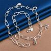 925 Sterling Silver Exquisite Starfish Water Drop Pendant Necklace for Women Fashion Party Favor Wedding Jewelry Accessories