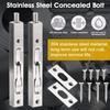 2 Pcs Door Bolt Lock Invisible Bolt Latch Lock Tiandi Concealed Door Latch Stainless Steel Home Safety Anti-theft Hardware