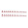 30 Pcs Short Almond Stick On Nail Cats Eye Full Cover False Nail French Tip Press On Nail Manicures Supplies for Woman