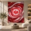 Decorative Tapestry,Eintracht Frankfurt Football Printed Wall Art, Lightweight Wall Hanging For Bedroom Background