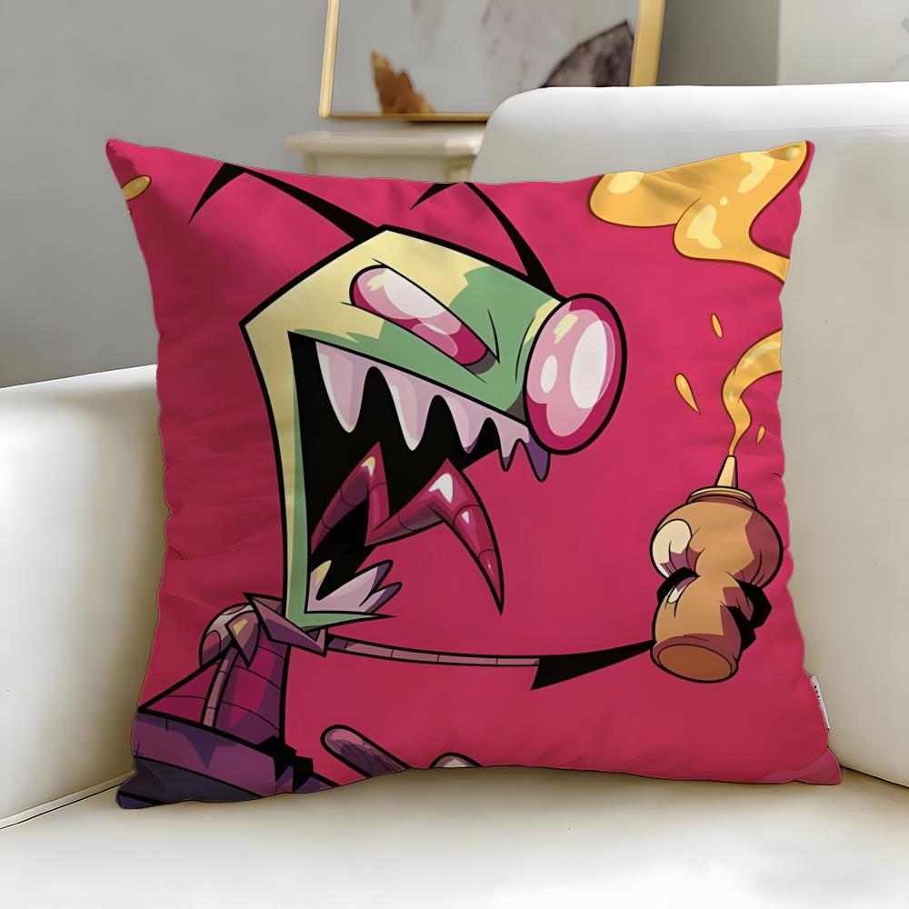Classic Animated Series Invader Zim Cushion Cover Soft & Easy-Wash Pillow Case – Versatile for Couch, Bed, Travel and Office