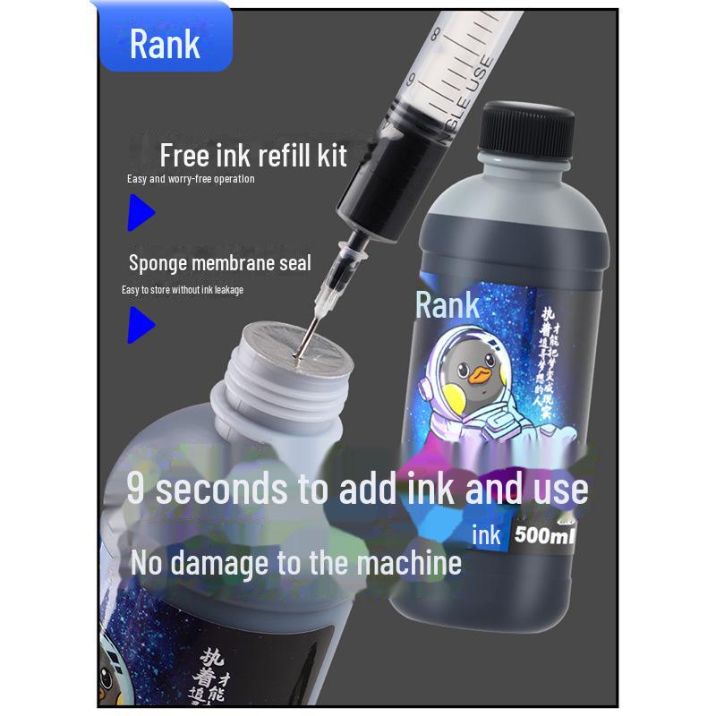 Gezhige 500ML Ink Cartridge for HP, Epson, Canon Inkjet Printers