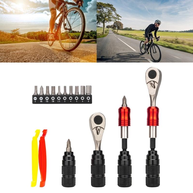 Single Ended Torque Ratchet Wrench Spanners Screwdriver Set Bit Socket Set Mechanic Spanners Tool Tire Levers Accessories