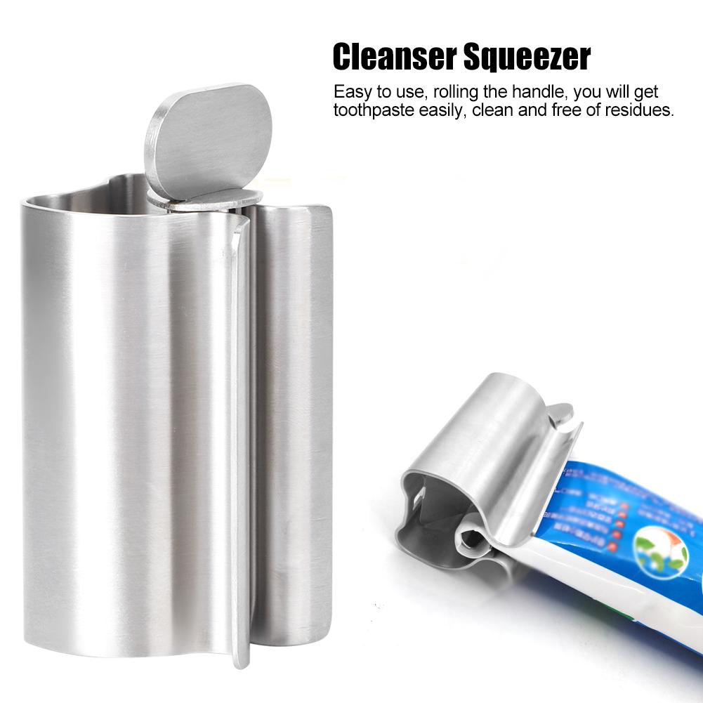 Stainless Steel Small Toothpaste Squeezer Dispenser Rollers Squeezing Tool for Face Cleanser