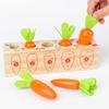 Digital Wooden Carrot Pulling Game Educational Toy For Toddler Learning Play And