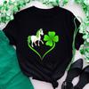 St. Patrick's Day Green Print Women T Shirt Short Sleeve O Neck Loose Women Tshirt Ladies Tee Shirt Tops Clothes Camisetas Mujer