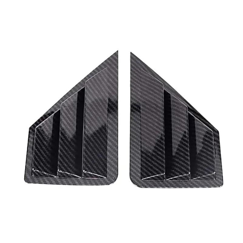 Car Rear Louver Window Side Shutter Cover For Toyota C-HR CHR 2016 2017 2018 - Trim Sticker Vent Scoop ABS Carbon Fiber