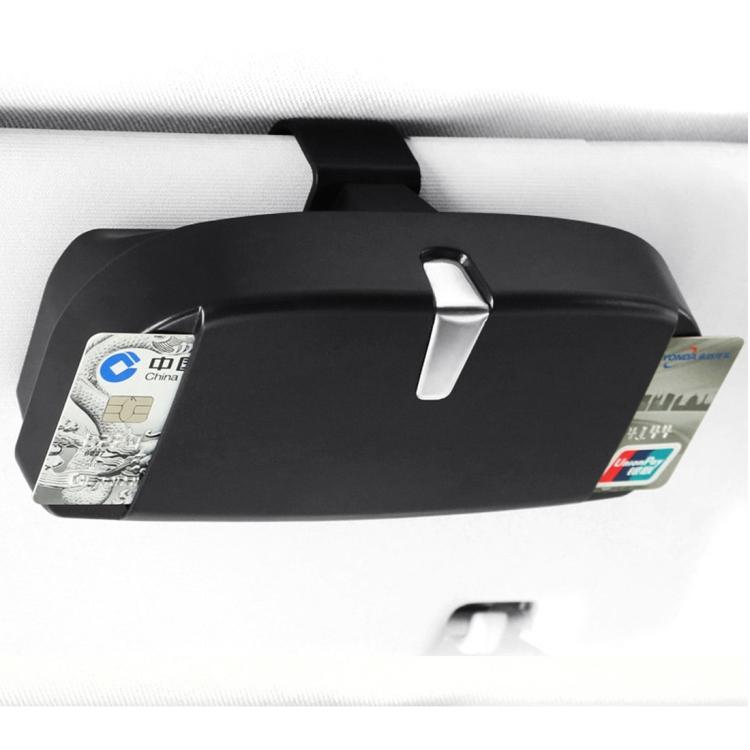 Car Multi-functional Glasses Case Sunglasses Box with Card Slot, Flat Style