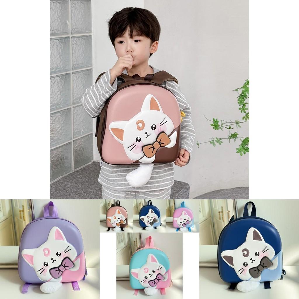 Colorful And Cute Cat Backpack For Kids Available In Multiple Shades For School Use